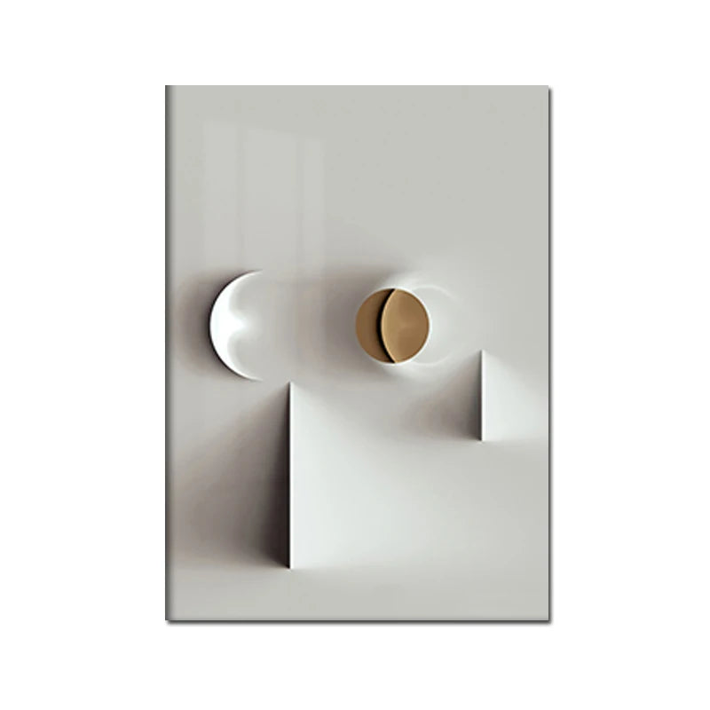 Nordic Abstract Black & White Geometric Canvas Art – Modern Wall Décor for Living Room