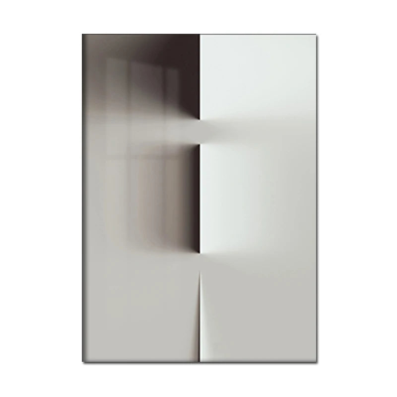 Nordic Abstract Black & White Geometric Canvas Art – Modern Wall Décor for Living Room