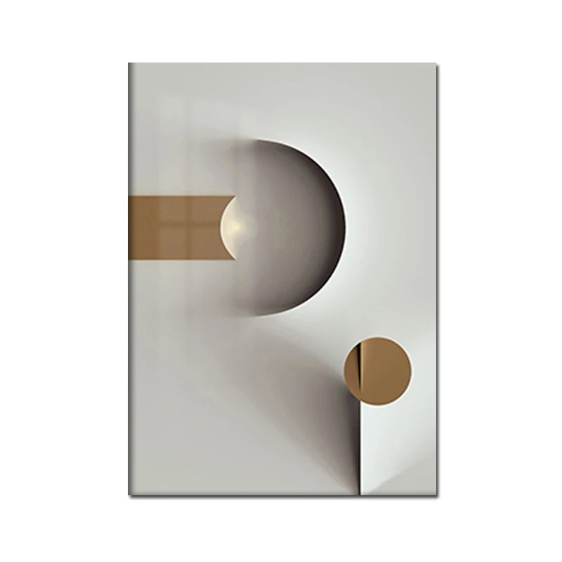 Nordic Abstract Black & White Geometric Canvas Art – Modern Wall Décor for Living Room