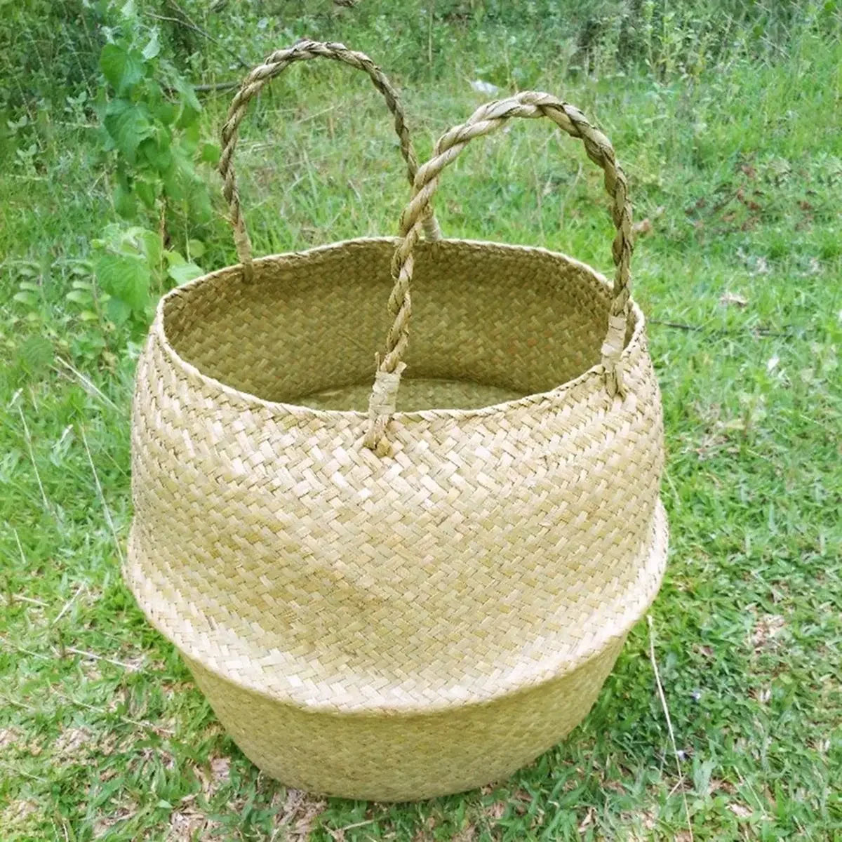 Rattan Hanging Basket – Versatile Seaweed Flowerpot & Storage Solution
