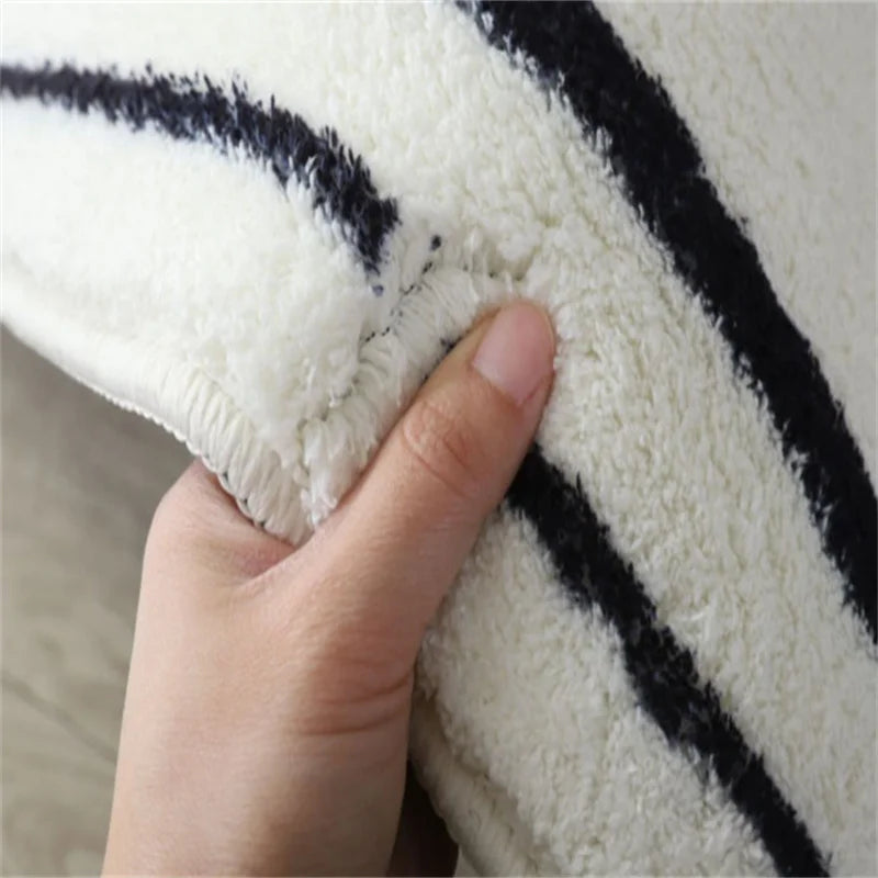 Nordic Luxury Plush Rug | Soft, Non-Slip, Washable Area Carpet for Living Room