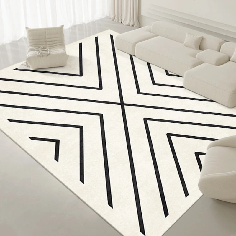 Nordic Luxury Plush Rug | Soft, Non-Slip, Washable Area Carpet for Living Room