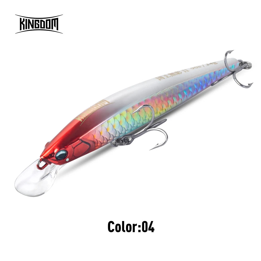 Kingdom Artificial Sinking Minnow Fishing Lure 7.5g 14g 18g 70mm 90mm 110mm Jerkbaits Hard Bait Sea Bass Fishing Tackles 