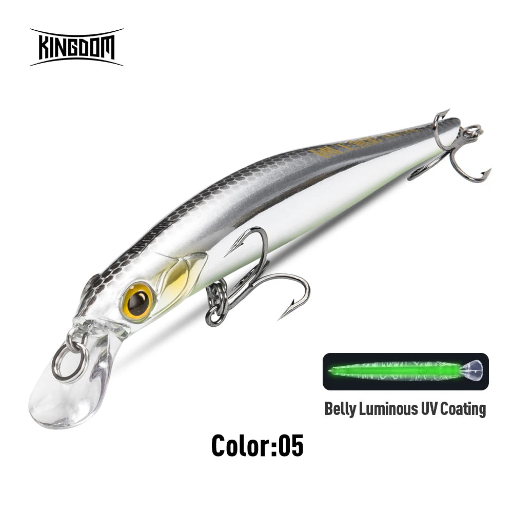 Kingdom Sinking Minnow Saltwater Fishing Lures Crankbait Hard Baits Good Action Wobblers Artificial Trout Lure For Sea Bass