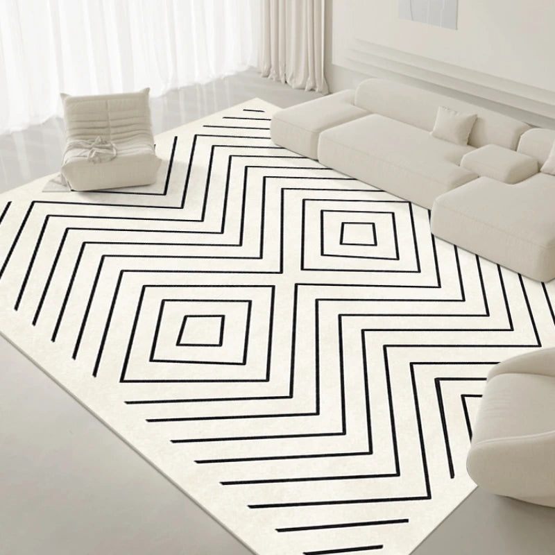 Nordic Luxury Plush Rug | Soft, Non-Slip, Washable Area Carpet for Living Room