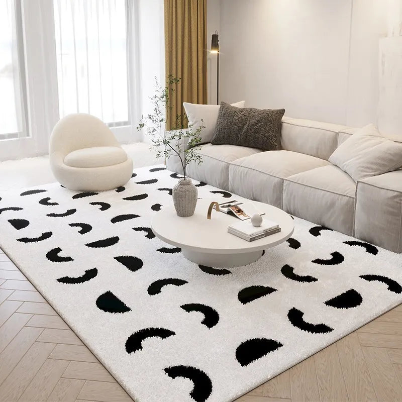 VIKAMA Modern Abstract Plush Carpet – Nordic Style Soft Rug for Living Room & Bedroom