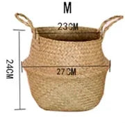 Rattan Hanging Basket – Versatile Seaweed Flowerpot & Storage Solution