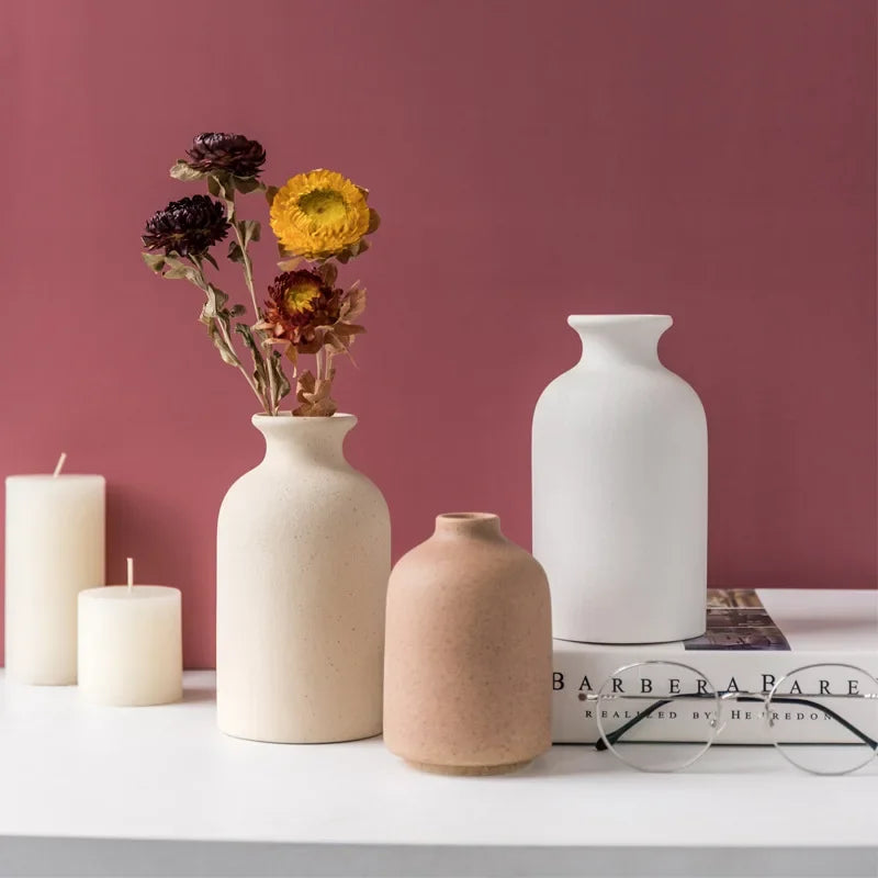 Simple Ceramic Vase – Nordic Style Dining & Living Room Décor for Weddings