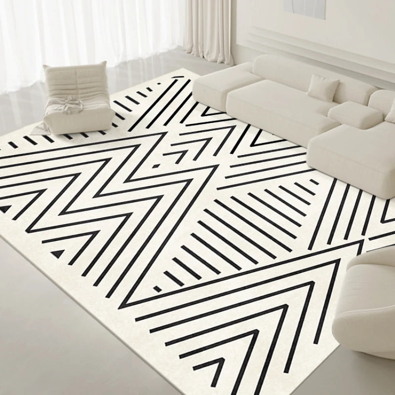 Nordic Luxury Plush Rug | Soft, Non-Slip, Washable Area Carpet for Living Room