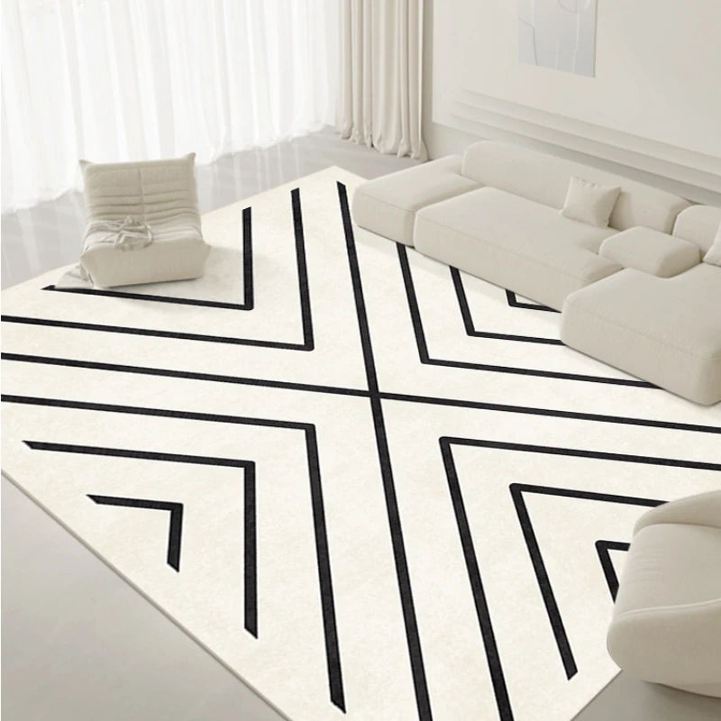 Nordic Luxury Plush Rug | Soft, Non-Slip, Washable Area Carpet for Living Room