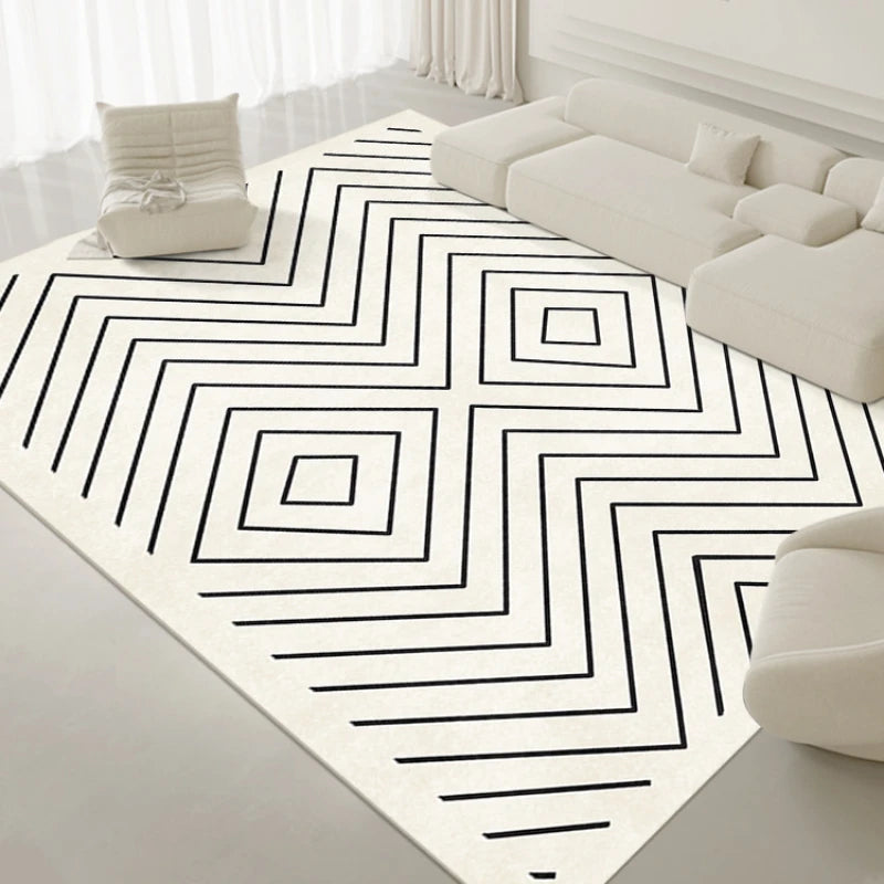 Nordic Luxury Plush Rug | Soft, Non-Slip, Washable Area Carpet for Living Room