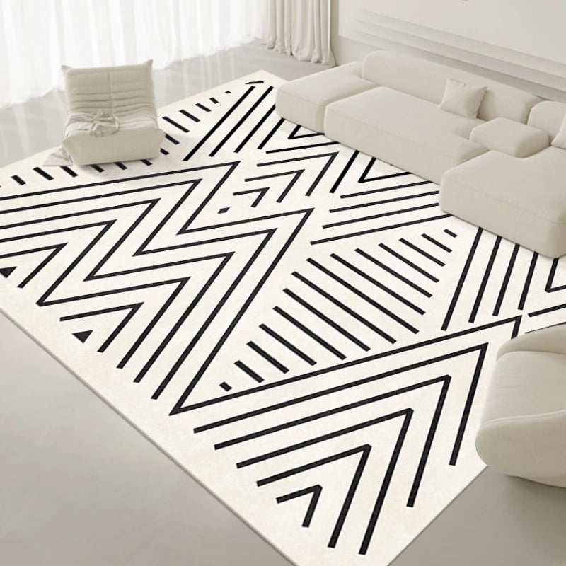 Nordic Luxury Plush Rug | Soft, Non-Slip, Washable Area Carpet for Living Room