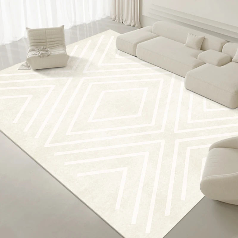Nordic Luxury Plush Rug | Soft, Non-Slip, Washable Area Carpet for Living Room