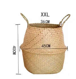Rattan Hanging Basket – Versatile Seaweed Flowerpot & Storage Solution