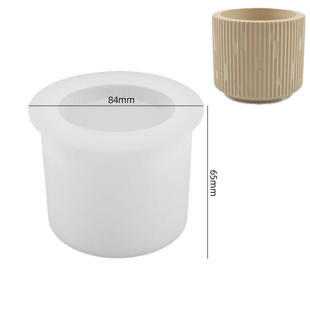 Round Candle Jar Mold with Lid