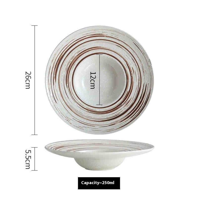 Ceramic Cap Western Salad & Soup Plate | Creative Dining Dish for Elegant Meals