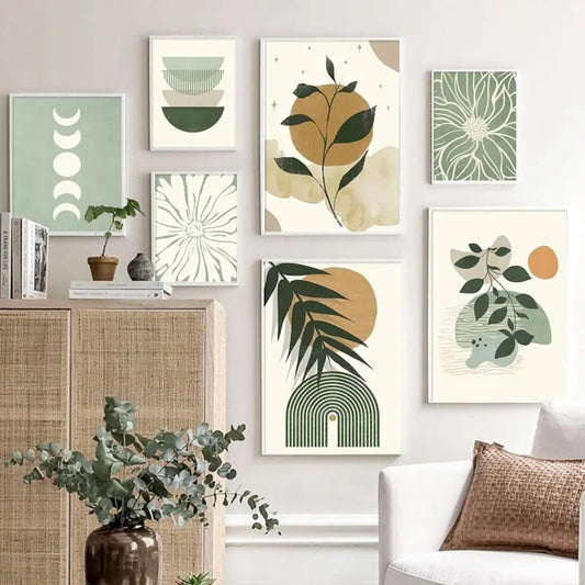 Green Plant Decorative Canvas | Modern Nature-Inspired Wall Art
