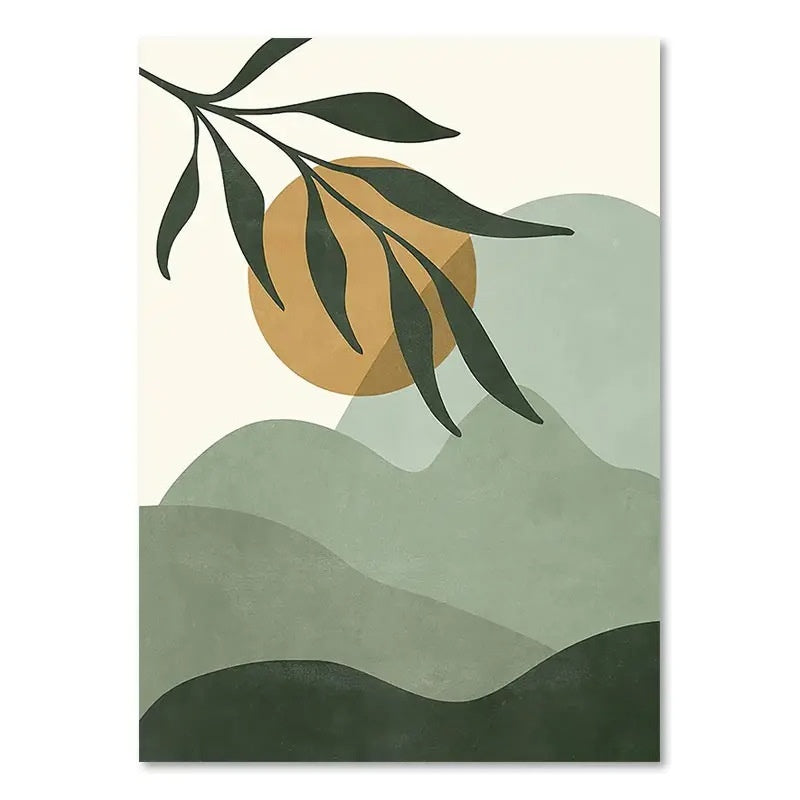 Green Plant Decorative Canvas | Modern Nature-Inspired Wall Art