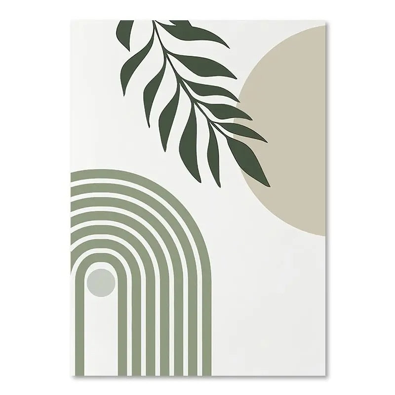 Green Plant Decorative Canvas | Modern Nature-Inspired Wall Art