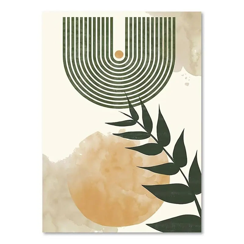 Green Plant Decorative Canvas | Modern Nature-Inspired Wall Art