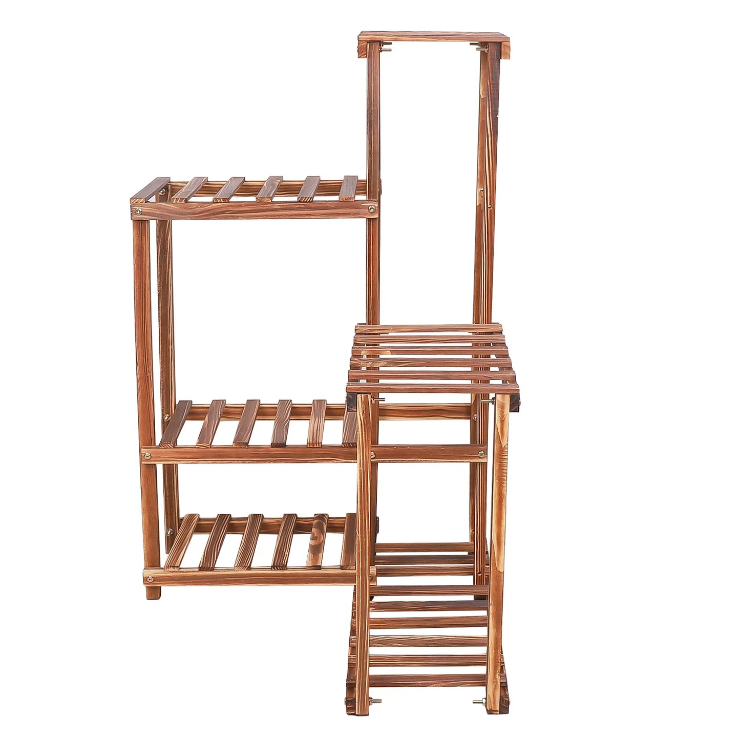 6-Tier Wood Plant Corner Stand – Indoor/Outdoor Display Rack for Flowers & Succulents