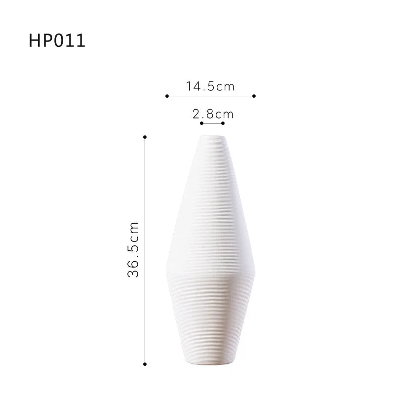 Handcrafted Zen Ceramic Vase – Black & White Minimalist Art Décor for Living Room