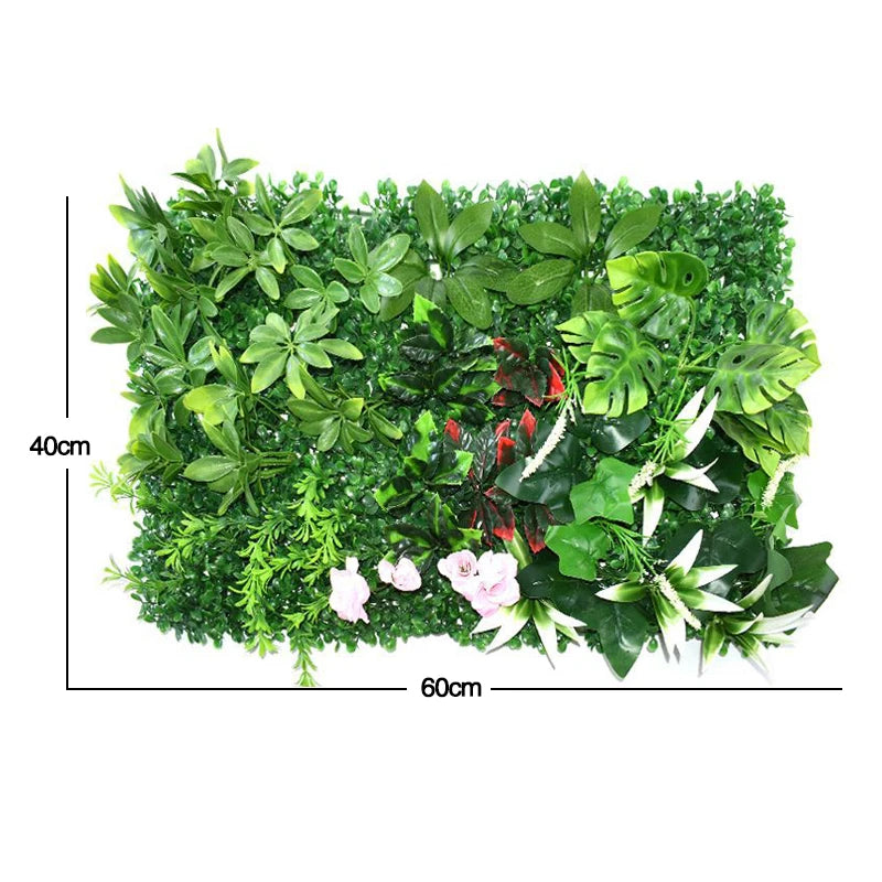 Artificial Green Wall Panel – 60x40cm Jungle & Garden Decor for Home & Outdoor Spaces