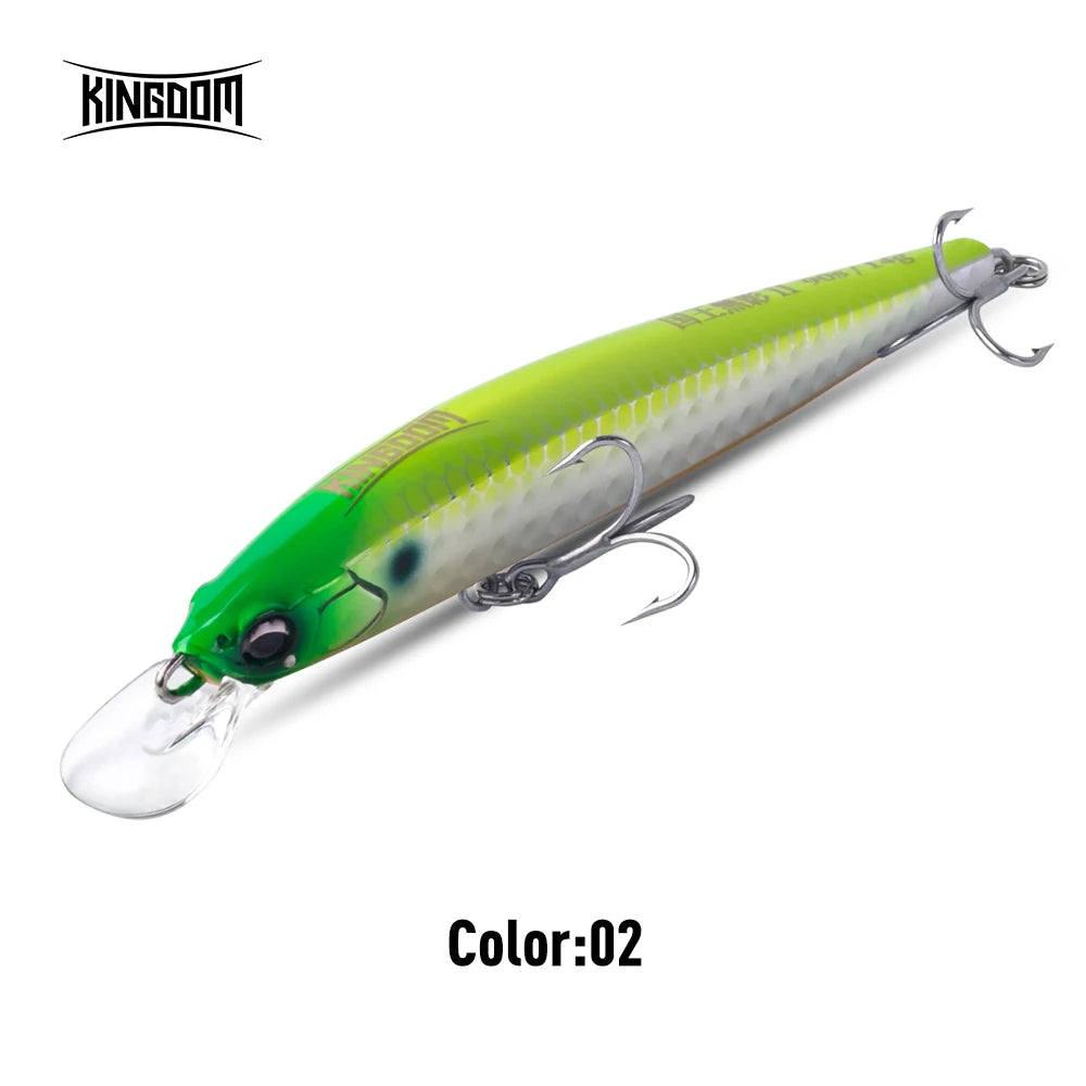 Kingdom Artificial Sinking Minnow Fishing Lure 7.5g 14g 18g 70mm 90mm 110mm Jerkbaits Hard Bait Sea Bass Fishing Tackles ﻿