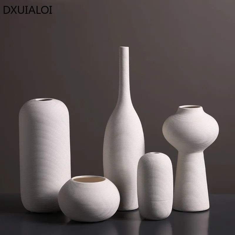 Nordic Ceramic Vase – Elegant Hydroponic Décor for Living Room & Desktop