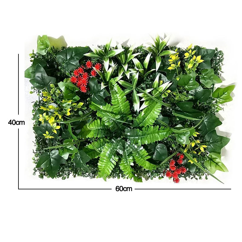 Artificial Green Wall Panel – 60x40cm Jungle & Garden Decor for Home & Outdoor Spaces