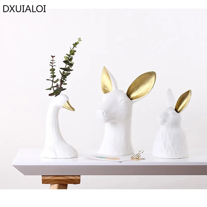 Nordic Ceramic Vase – Elegant Hydroponic Décor for Living Room & Desktop