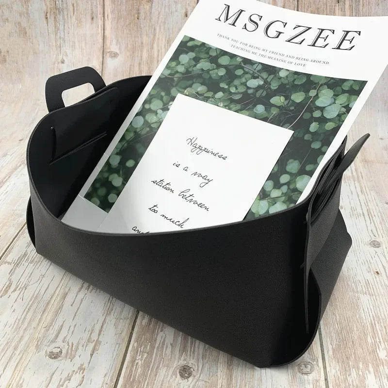 Leather Storage Frame – Kitchen & Bathroom Organizer