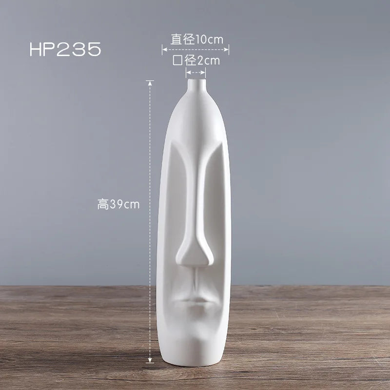 Nordic Ceramic Vase – Elegant Hydroponic Décor for Living Room & Desktop