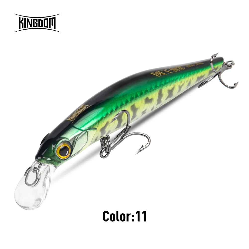 Kingdom Sinking Minnow Saltwater Fishing Lures  Crankbait  Hard Baits Good Action Wobblers Artificial Trout Lure For Sea Bass
