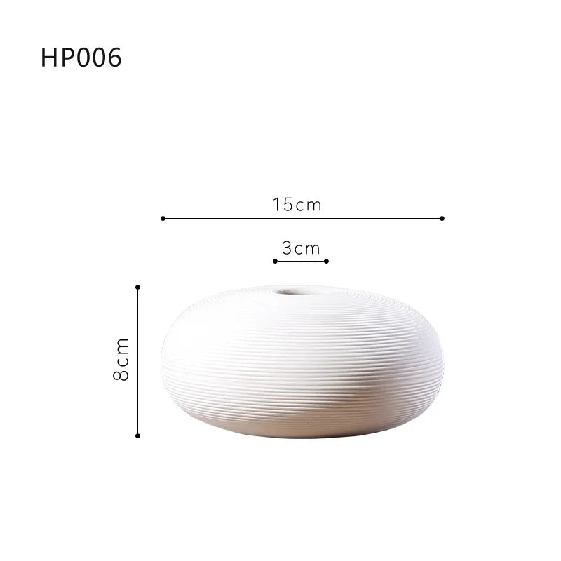 Nordic Ceramic Vase – Elegant Hydroponic Décor for Living Room & Desktop