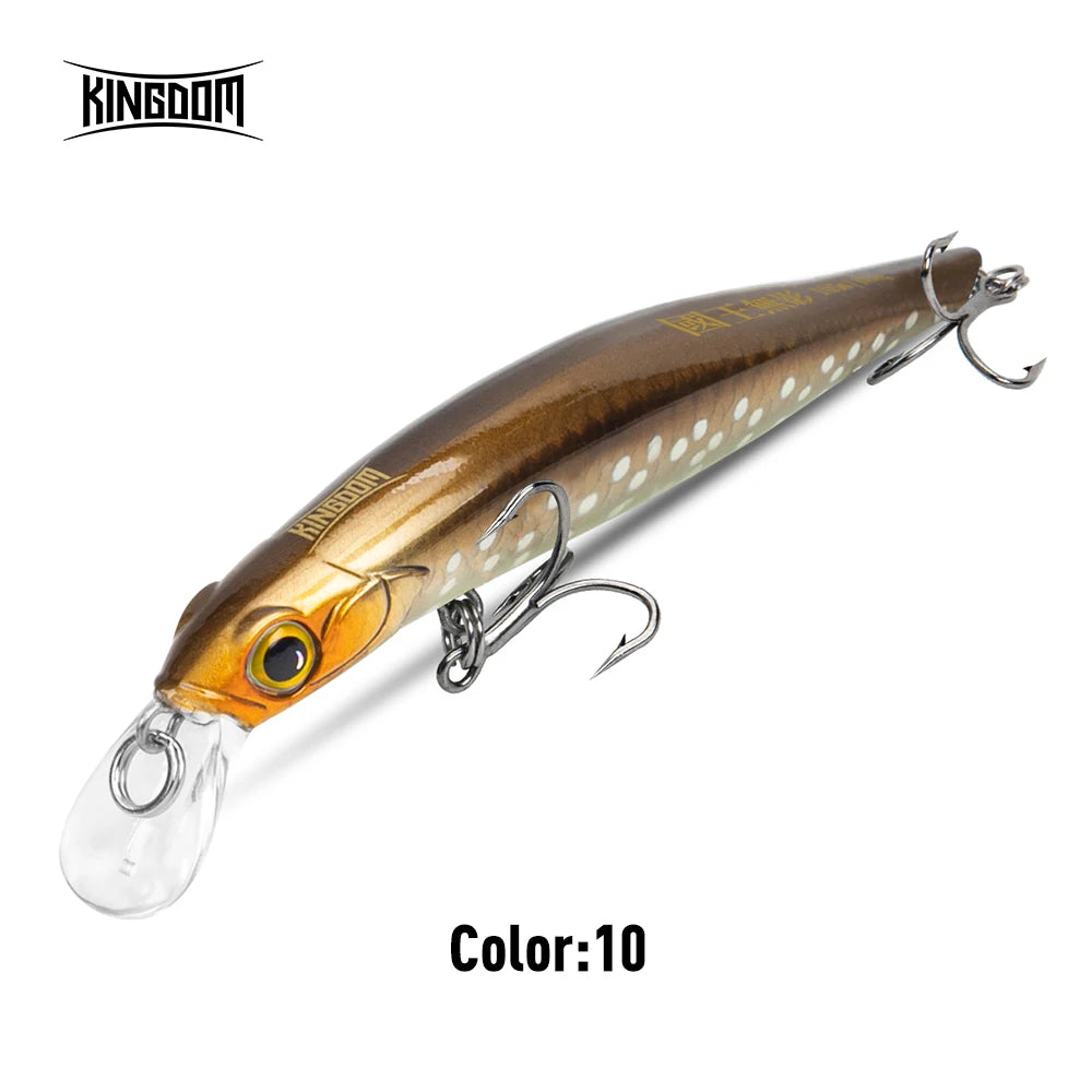 Kingdom Sinking Minnow Saltwater Fishing Lures  Crankbait  Hard Baits Good Action Wobblers Artificial Trout Lure For Sea Bass