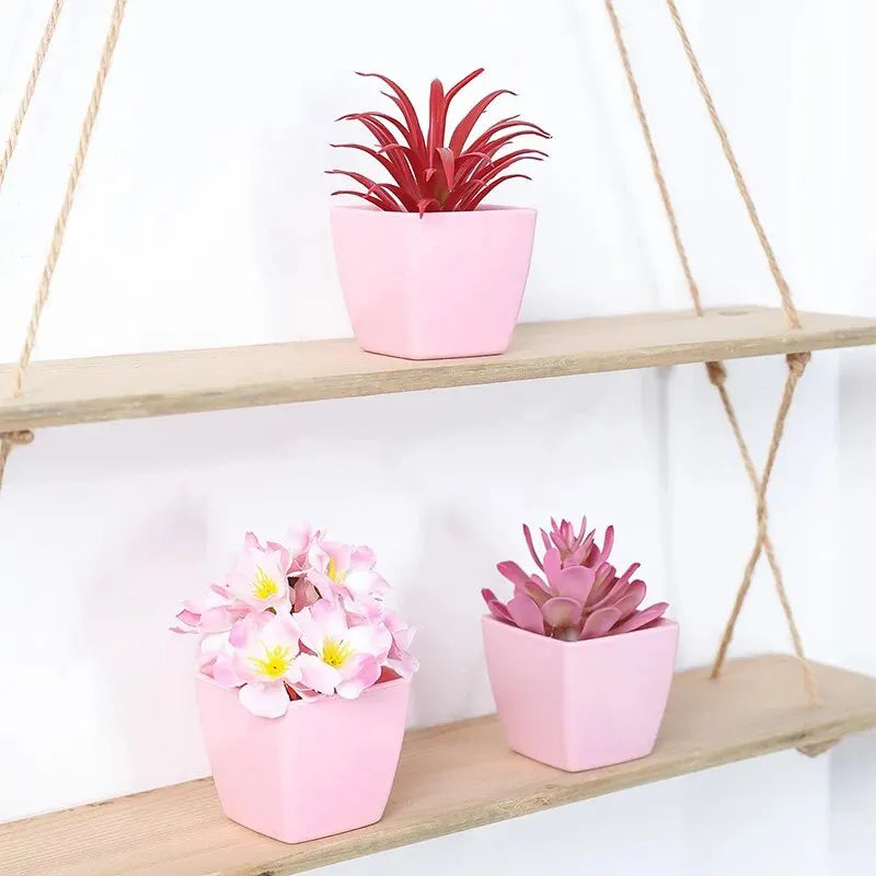 Artificial Flower Potted Plant, Used Year-Round For Home, Bedroom, Study, Office Desktop Shelf Decoration