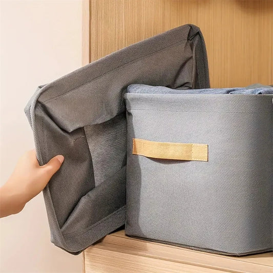 Cube Folding Fabric Storage Baskets | Closet Organizers for Clothes, Toys & Home Office Shelf Storage