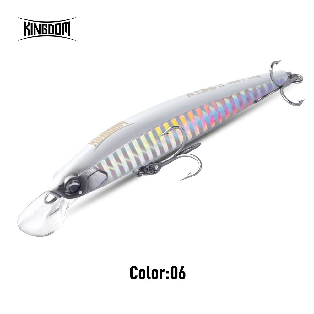 Kingdom Artificial Sinking Minnow Fishing Lure 7.5g 14g 18g 70mm 90mm 110mm Jerkbaits Hard Bait Sea Bass Fishing Tackles ﻿