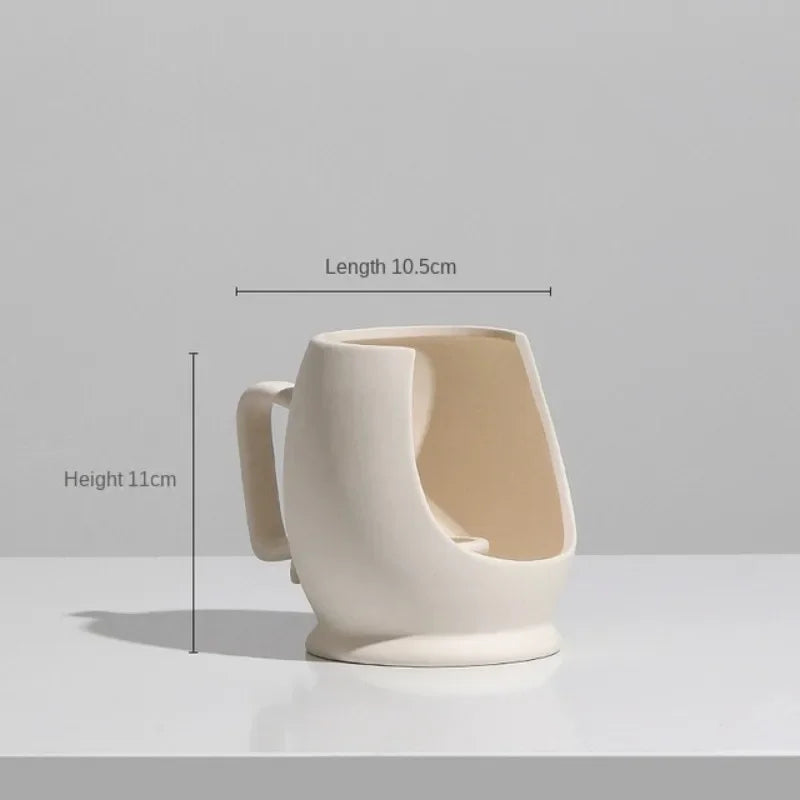Modern Ceramic Art Vase – Simple Home Décor for Dried Flowers & Flower Arrangements