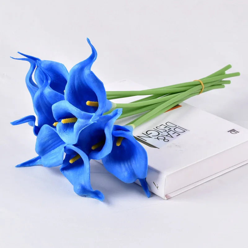 5-Piece Calla Lily Artificial Flower Bouquet – Elegant Wedding & Home Décor