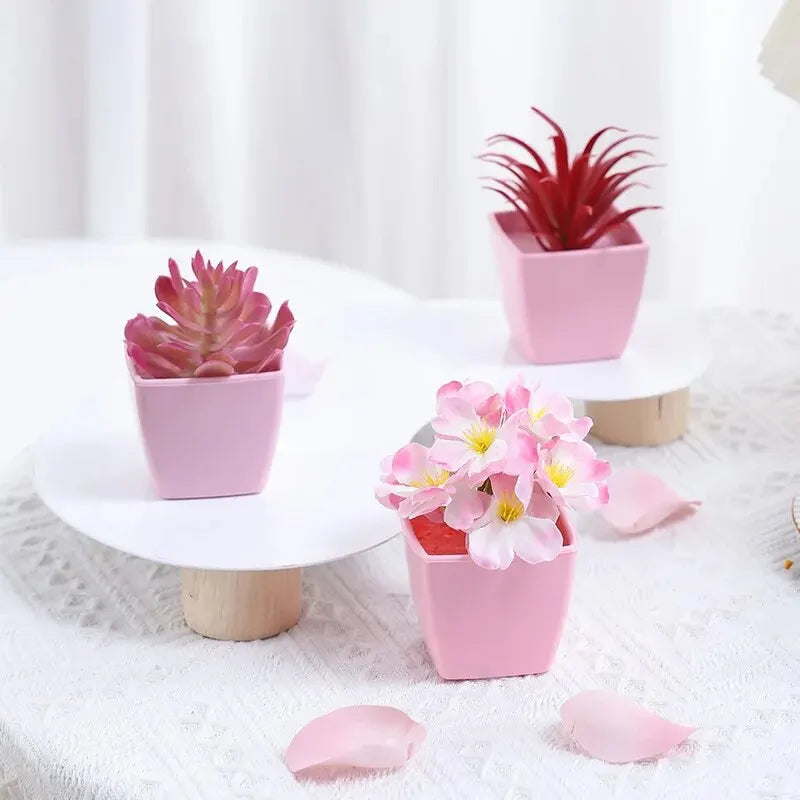 Artificial Flower Potted Plant, Used Year-Round For Home, Bedroom, Study, Office Desktop Shelf Decoration