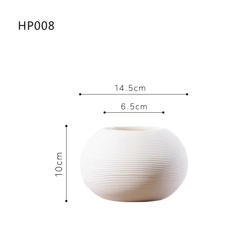 Nordic Ceramic Vase – Elegant Hydroponic Décor for Living Room & Desktop