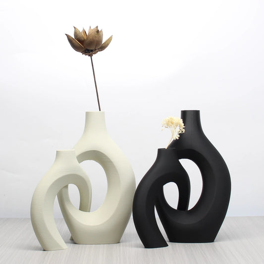 Bohemian Art Vase Set – Chic Home & Office Décor for Living Room, Bedroom & Weddings