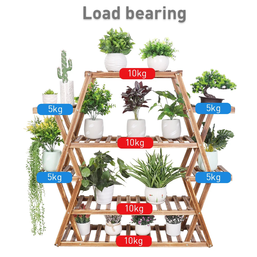 Wood Plant Stand – Corner Flower Pot Holder for Living Room, Balcony & Garden