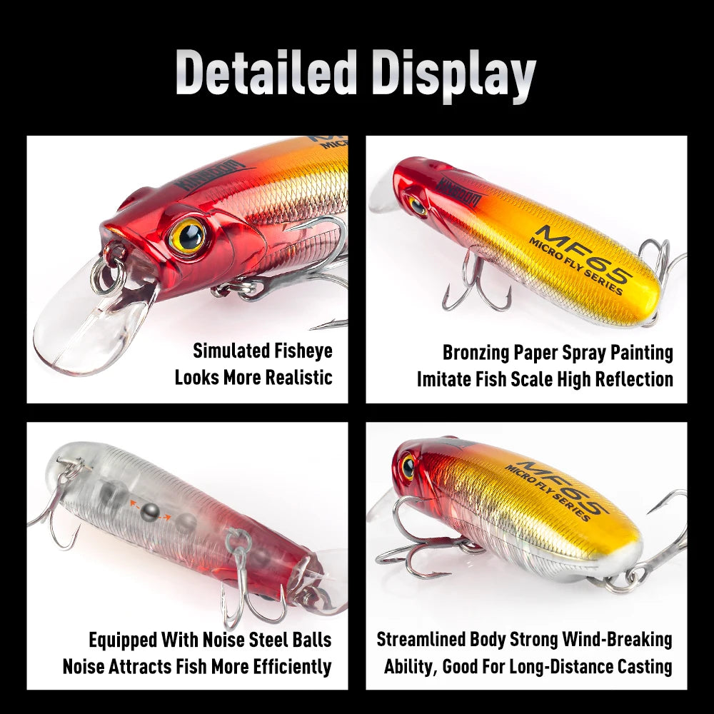 Kingdom Micro Fishing Lure 4.7g 6g 6.2g 9.8g 12.2g Sinking Topwater Twitchbait  Minnow Artificial Hard Bait Long Casting Wobbler