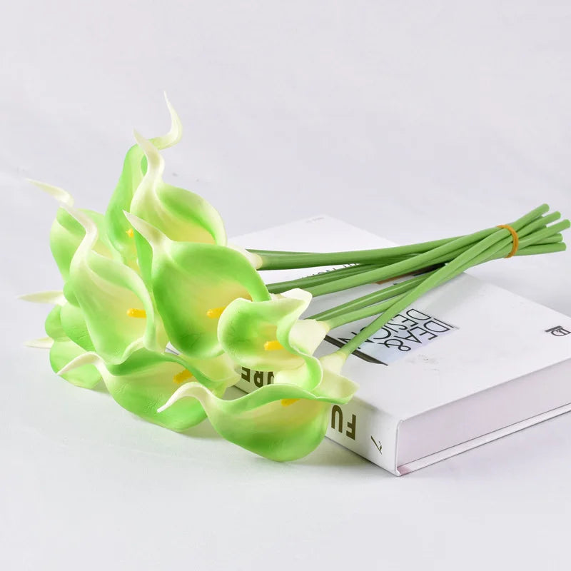 5-Piece Calla Lily Artificial Flower Bouquet – Elegant Wedding & Home Décor