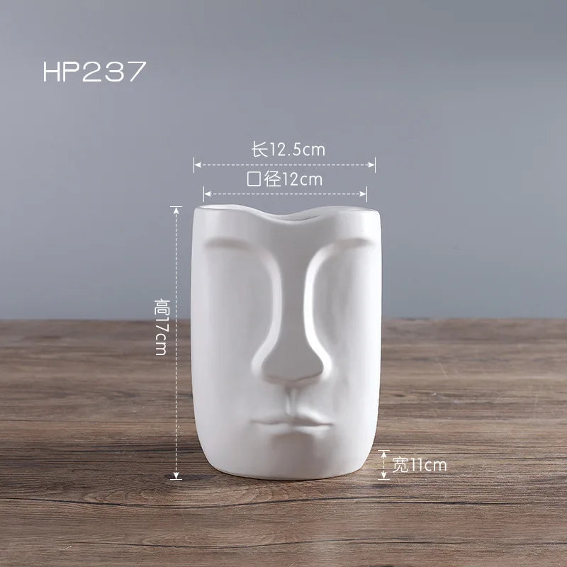 Nordic Ceramic Vase – Elegant Hydroponic Décor for Living Room & Desktop