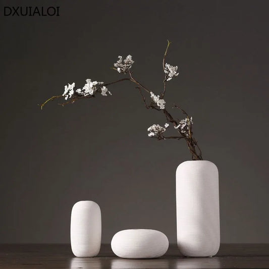 Nordic Ceramic Vase – Elegant Hydroponic Décor for Living Room & Desktop