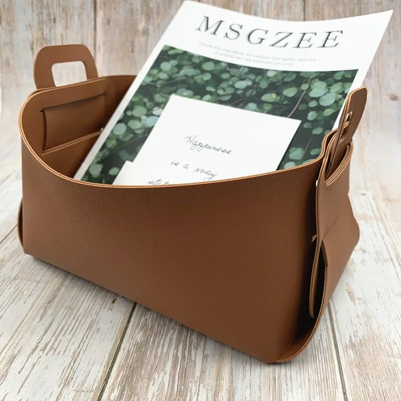 Leather Storage Frame – Kitchen & Bathroom Organizer